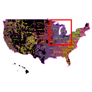 East North Central (IL, IN, MI, OH, WI) - RDOF Location Analyzer