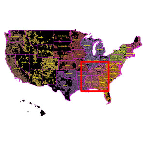 East South Central (AL, KY, MS, TN) - RDOF Location Analyzer